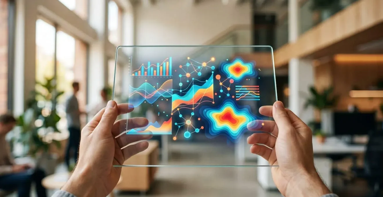 Dashboard de análisis de datos inmobiliarios con gráficos y mapas